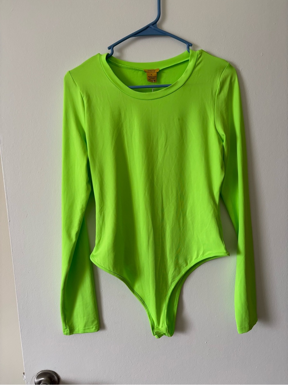 Daisy Neon Lime Long-Sleeve Bodysuit